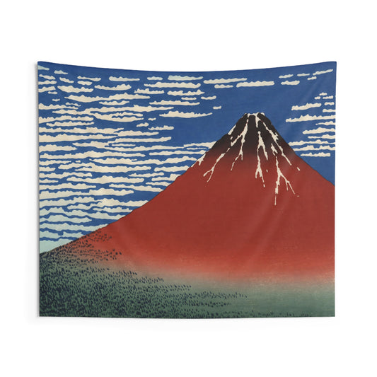 Detail of "Red Fuji" by Katsushika Hokusai -- Indoor Wall Tapestry