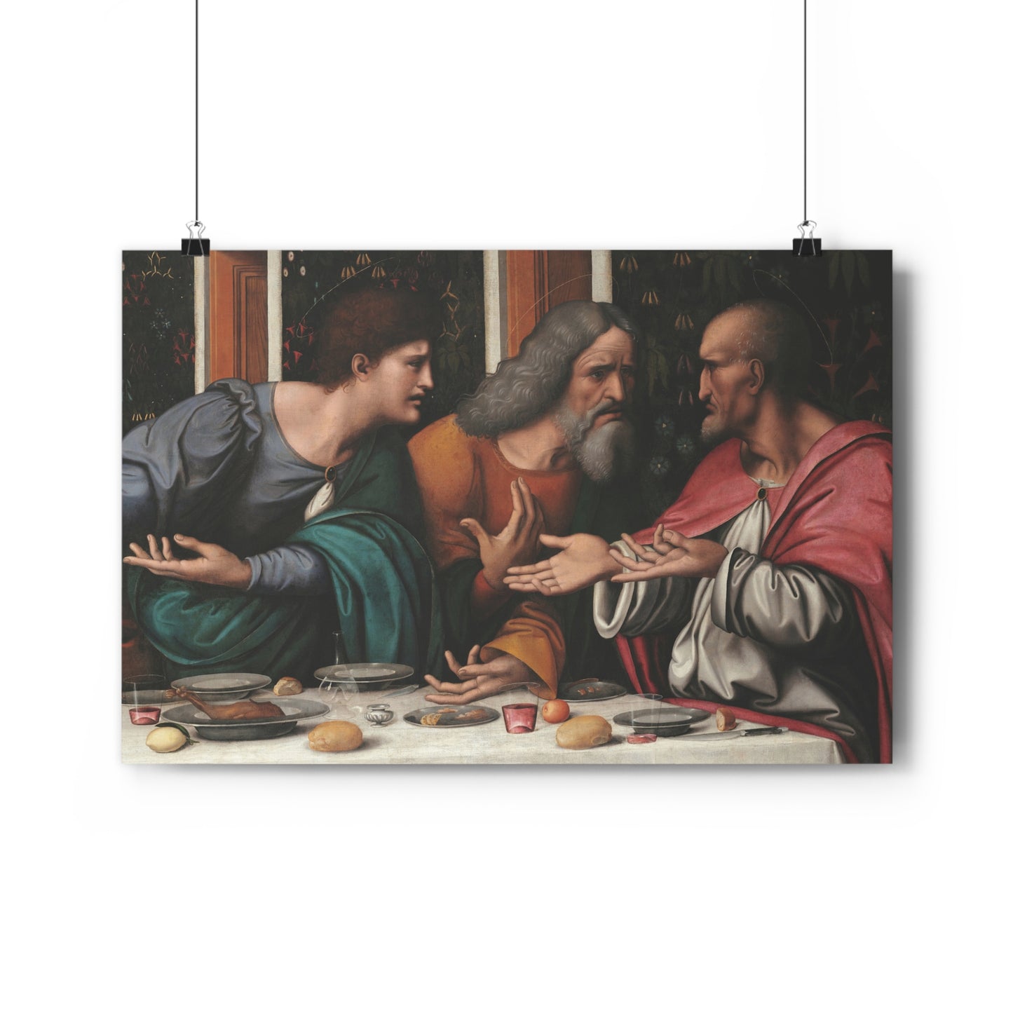 Saint Matthew, Saint Thaddeus, and Saint Simon: Detail from "The Last Supper," by Giampietrino & Boltraffio -- Giclée Art Print