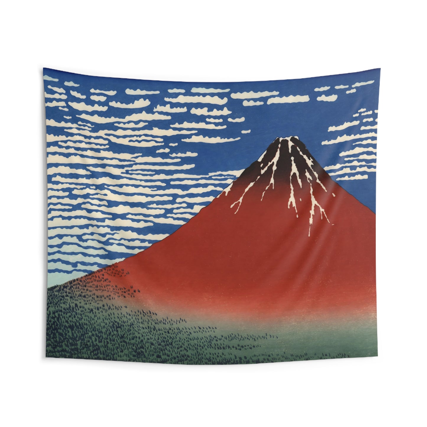 Detail of "Red Fuji" by Katsushika Hokusai -- Indoor Wall Tapestry