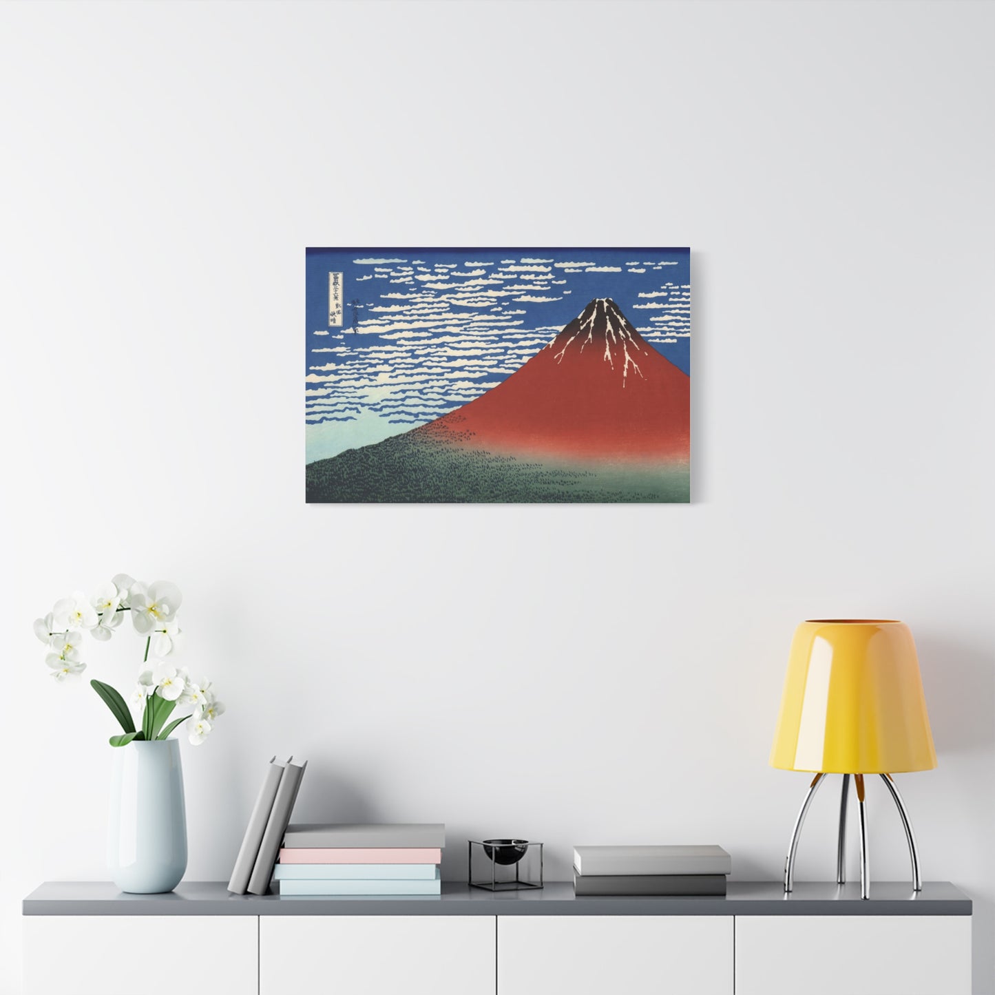 "Red Fuji" by Katsushika Hokusai -- Matte Canvas, Stretched, 1.25"