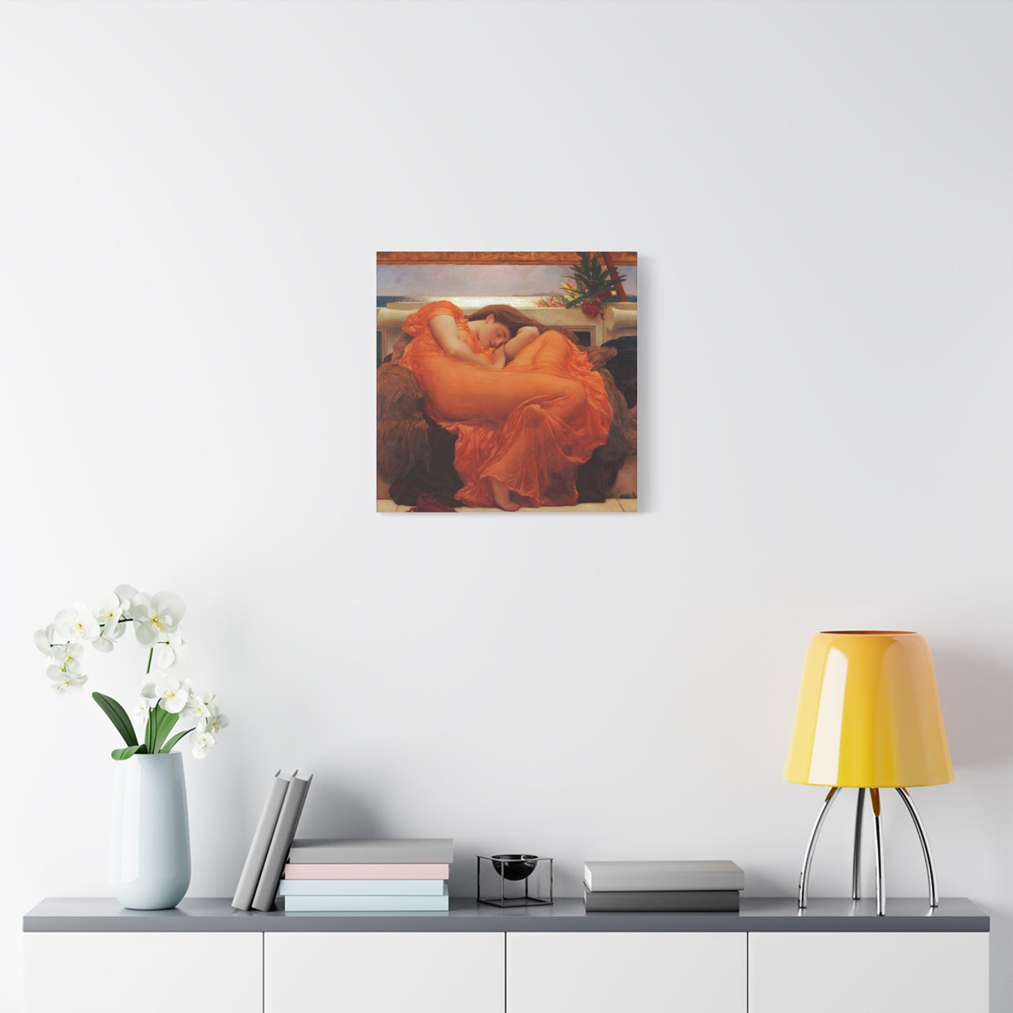 "Flaming June" by Frederic Leighton -- Matte Canvas, Stretched, 1.25"