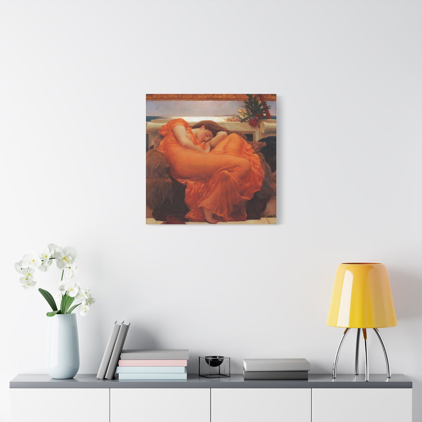 "Flaming June" by Frederic Leighton -- Matte Canvas, Stretched, 1.25"