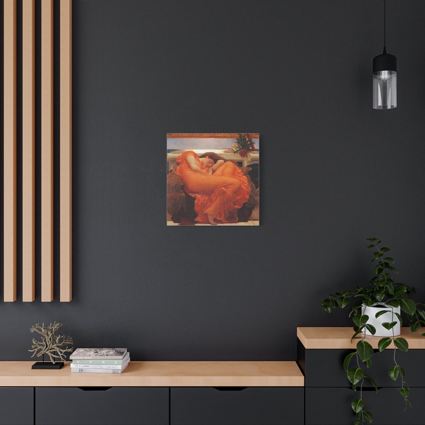 "Flaming June" by Frederic Leighton -- Matte Canvas, Stretched, 1.25"