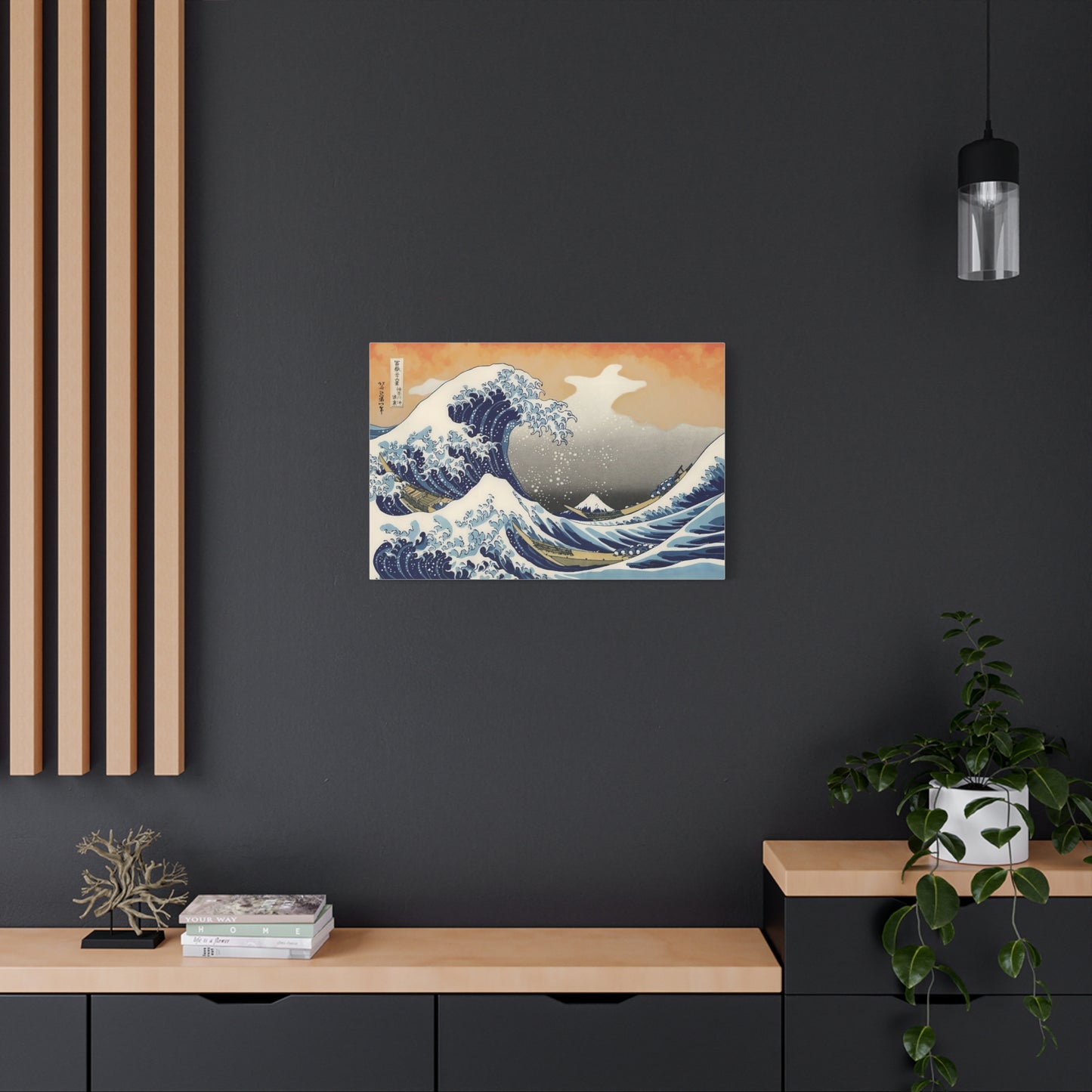 "The Great Wave Off Kanagawa" by Katsushika Hokusai -- Matte Canvas, Stretched, 1.25"