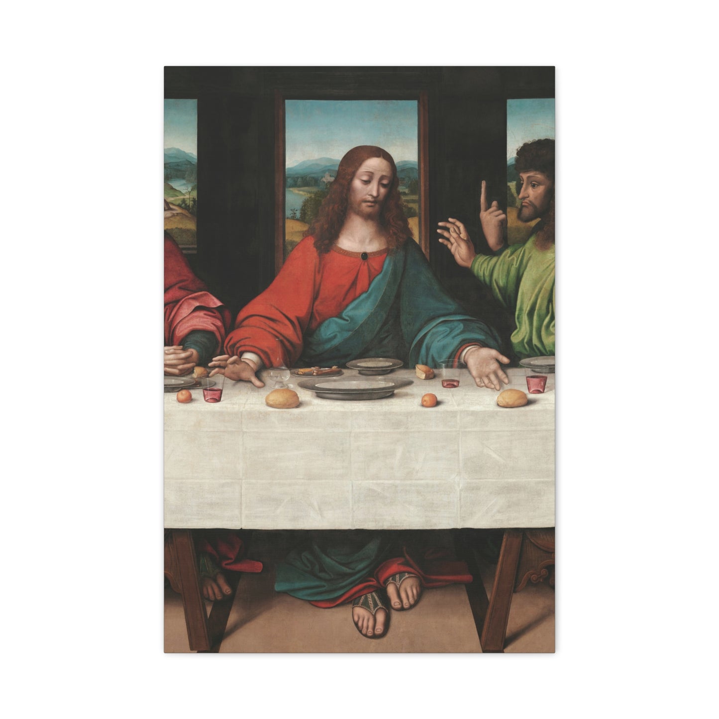 Canvas Series 2 of 3 -- Centre of "The Last Supper," by Giampietrino & Boltraffio -- Matte Canvas, Stretched, 1.25"