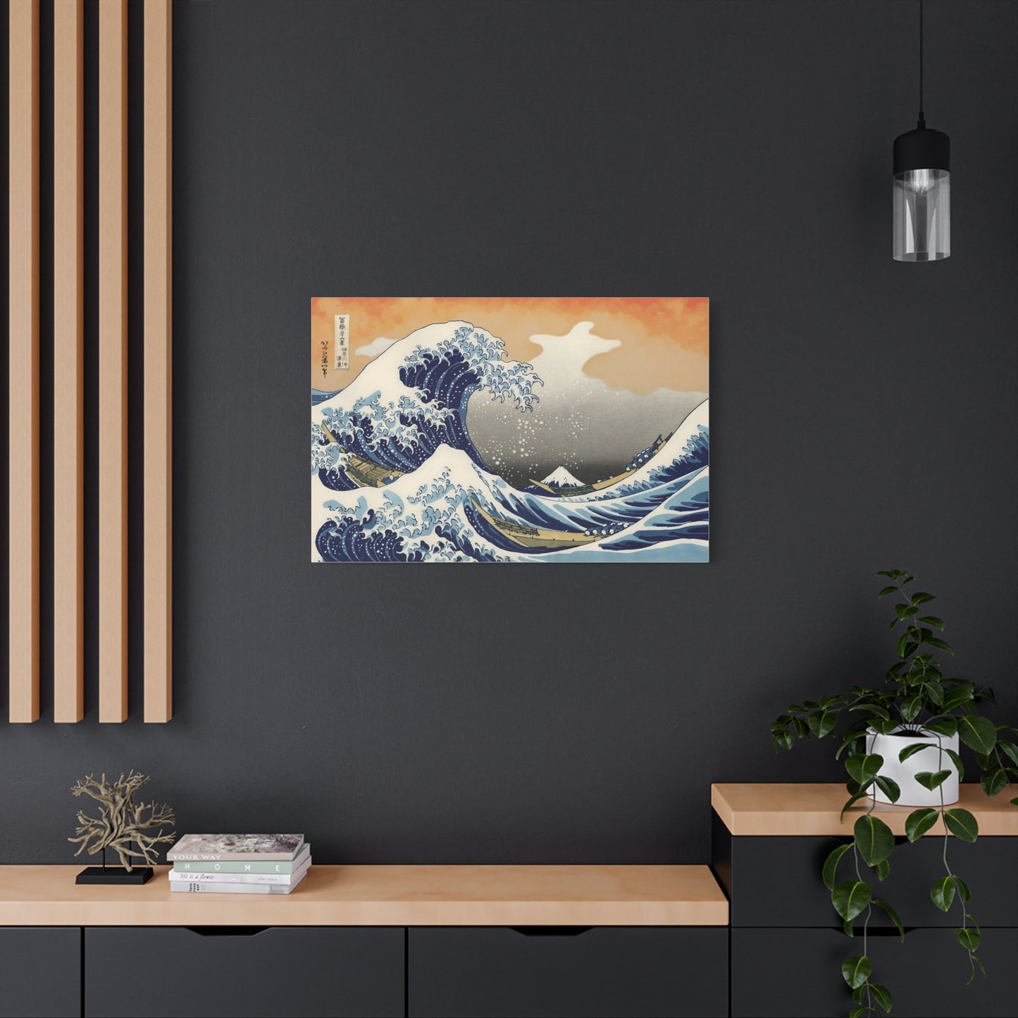 "The Great Wave Off Kanagawa" by Katsushika Hokusai -- Matte Canvas, Stretched, 1.25"