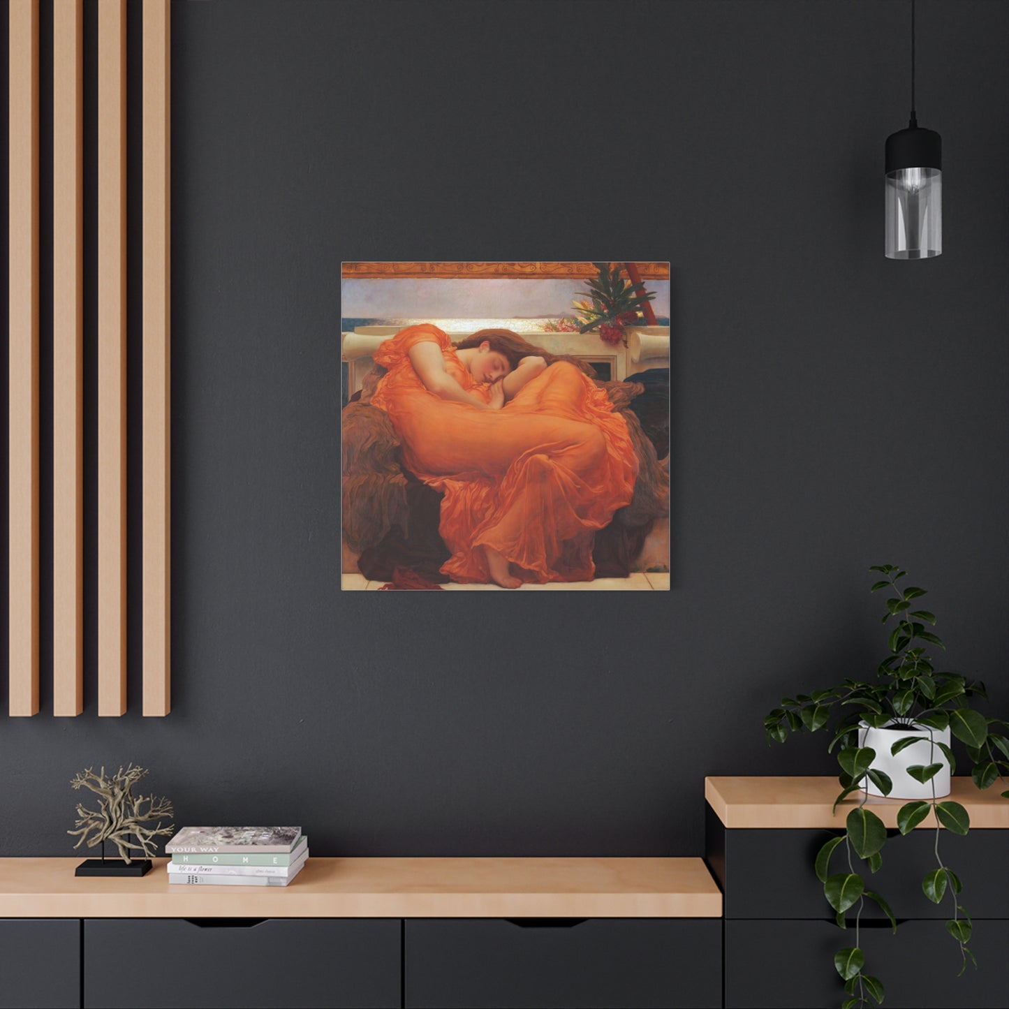 "Flaming June" by Frederic Leighton -- Matte Canvas, Stretched, 1.25"