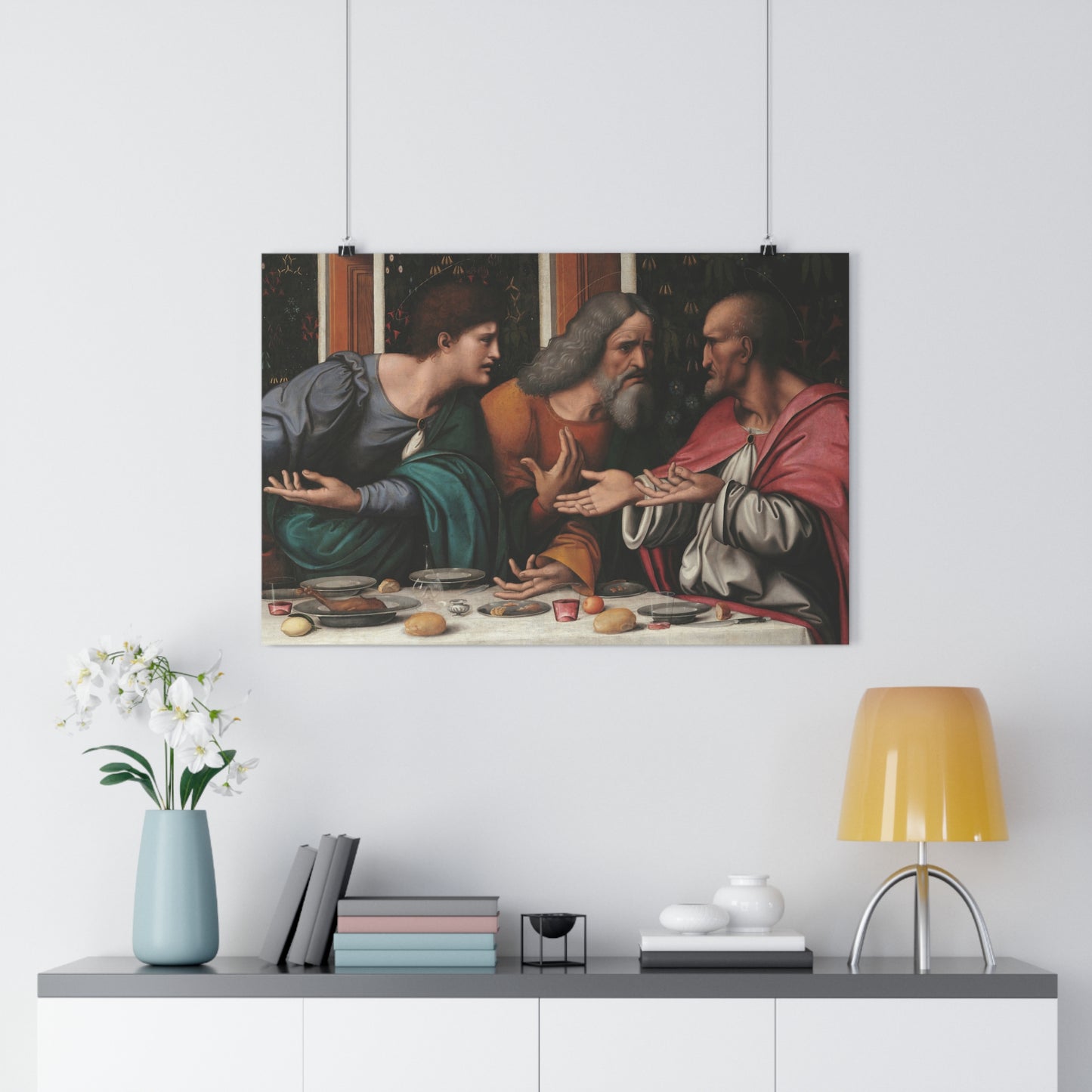 Saint Matthew, Saint Thaddeus, and Saint Simon: Detail from "The Last Supper," by Giampietrino & Boltraffio -- Giclée Art Print