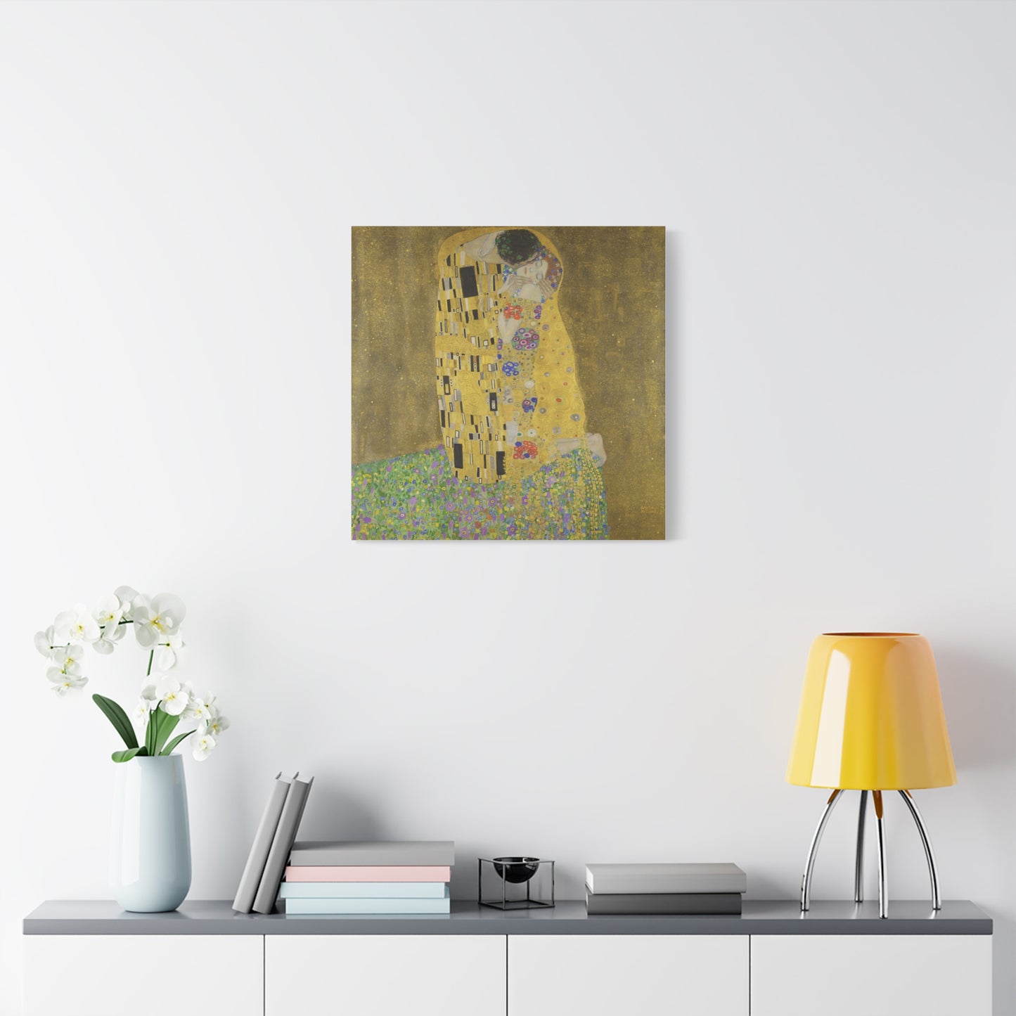 "The Kiss" by Gustav Klimt -- Matte Canvas, Stretched, 1.25"