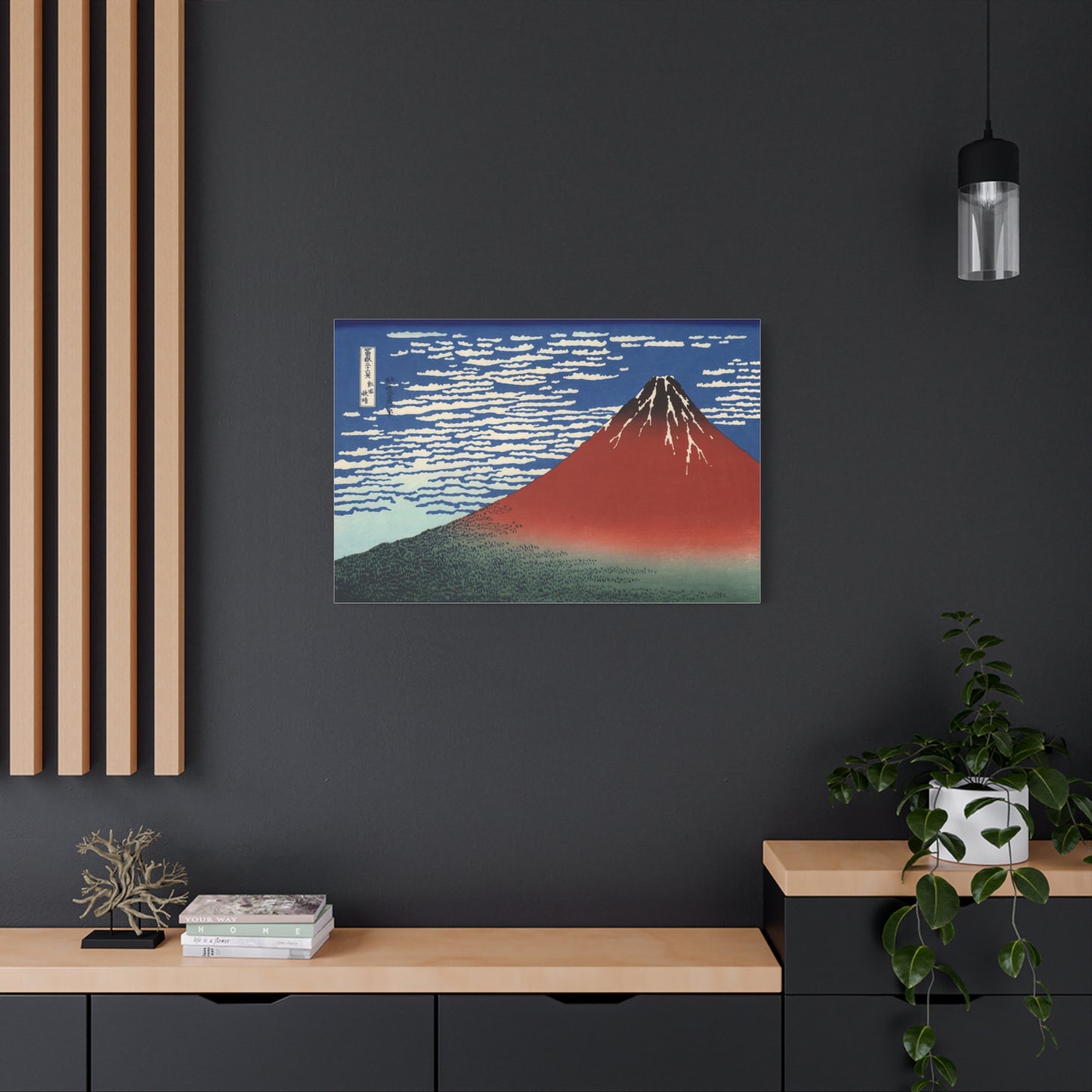 "Red Fuji" by Katsushika Hokusai -- Matte Canvas, Stretched, 1.25"