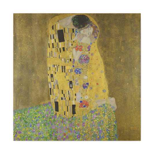 "The Kiss" by Gustav Klimt -- Matte Canvas, Stretched, 1.25"