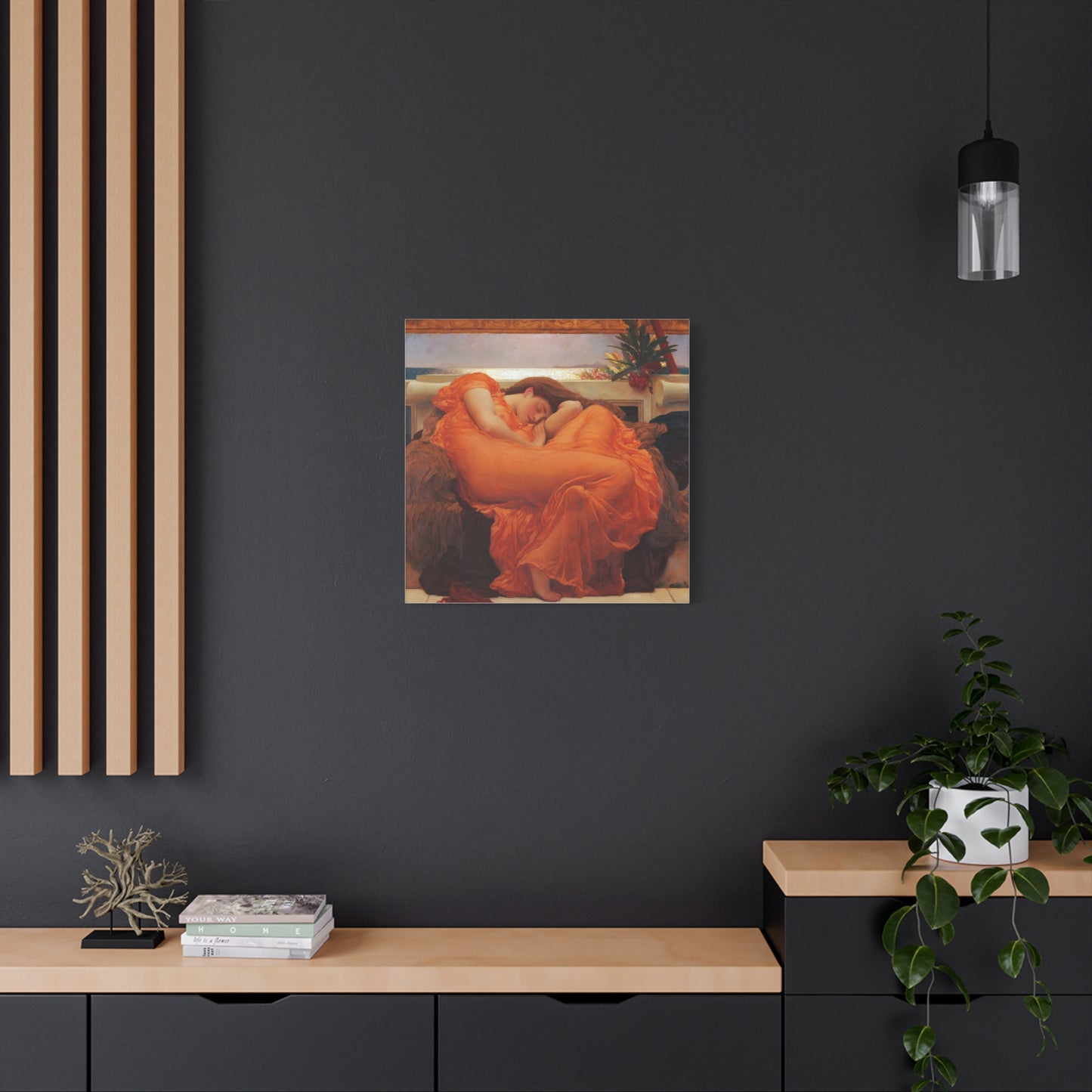 "Flaming June" by Frederic Leighton -- Matte Canvas, Stretched, 1.25"