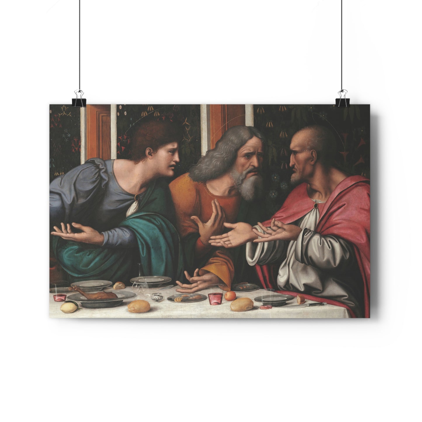 Saint Matthew, Saint Thaddeus, and Saint Simon: Detail from "The Last Supper," by Giampietrino & Boltraffio -- Giclée Art Print