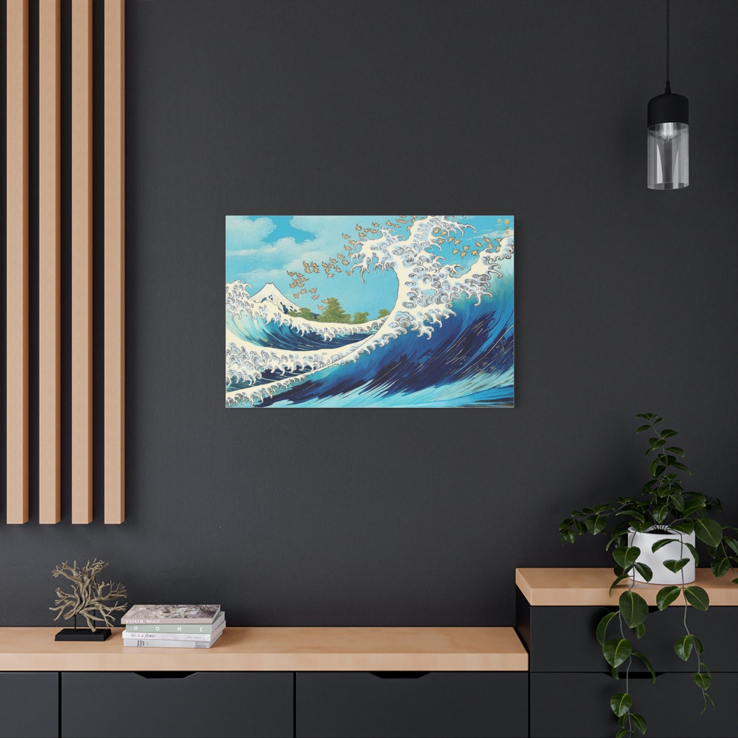 "Fuji at Sea" by Katsushika Hokusai -- Matte Canvas, Stretched, 1.25"