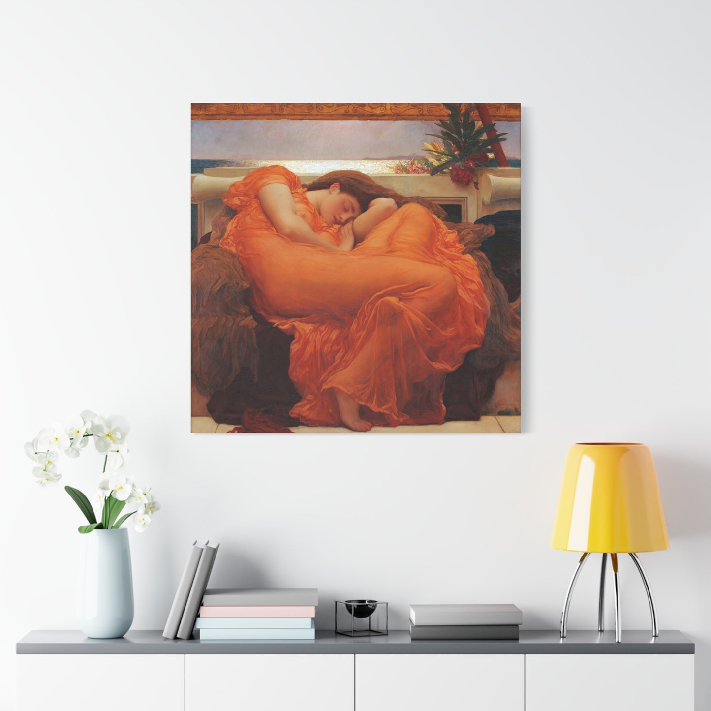 "Flaming June" by Frederic Leighton -- Matte Canvas, Stretched, 1.25"