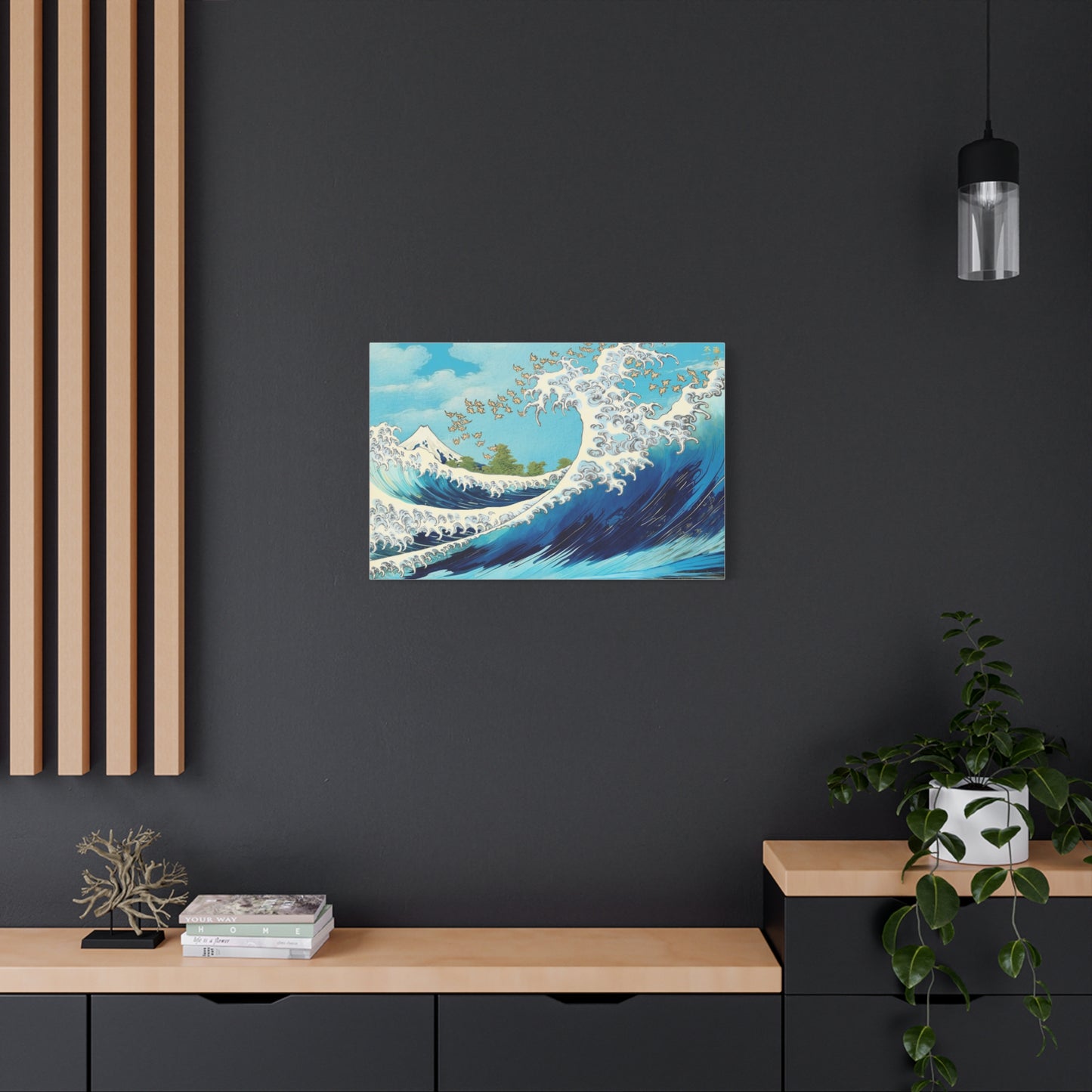 "Fuji at Sea" by Katsushika Hokusai -- Matte Canvas, Stretched, 1.25"