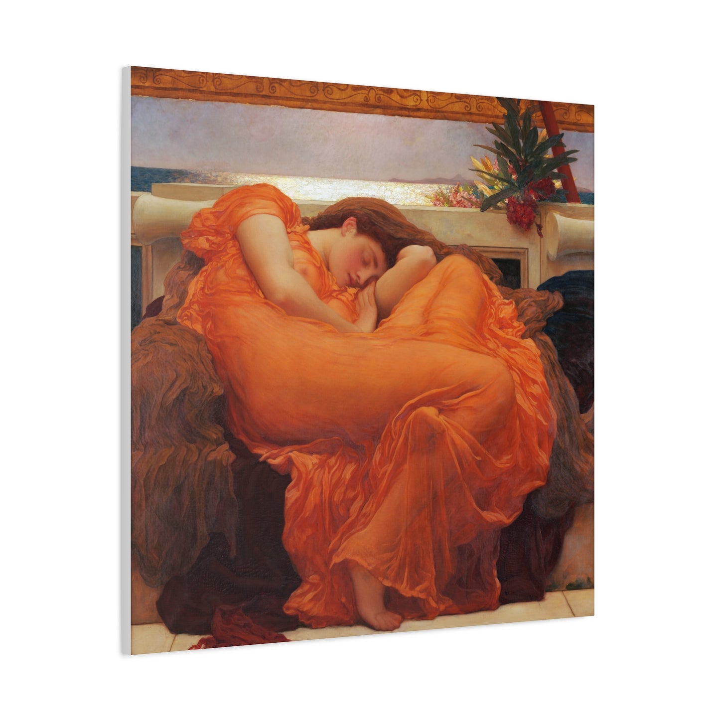 "Flaming June" by Frederic Leighton -- Matte Canvas, Stretched, 1.25"