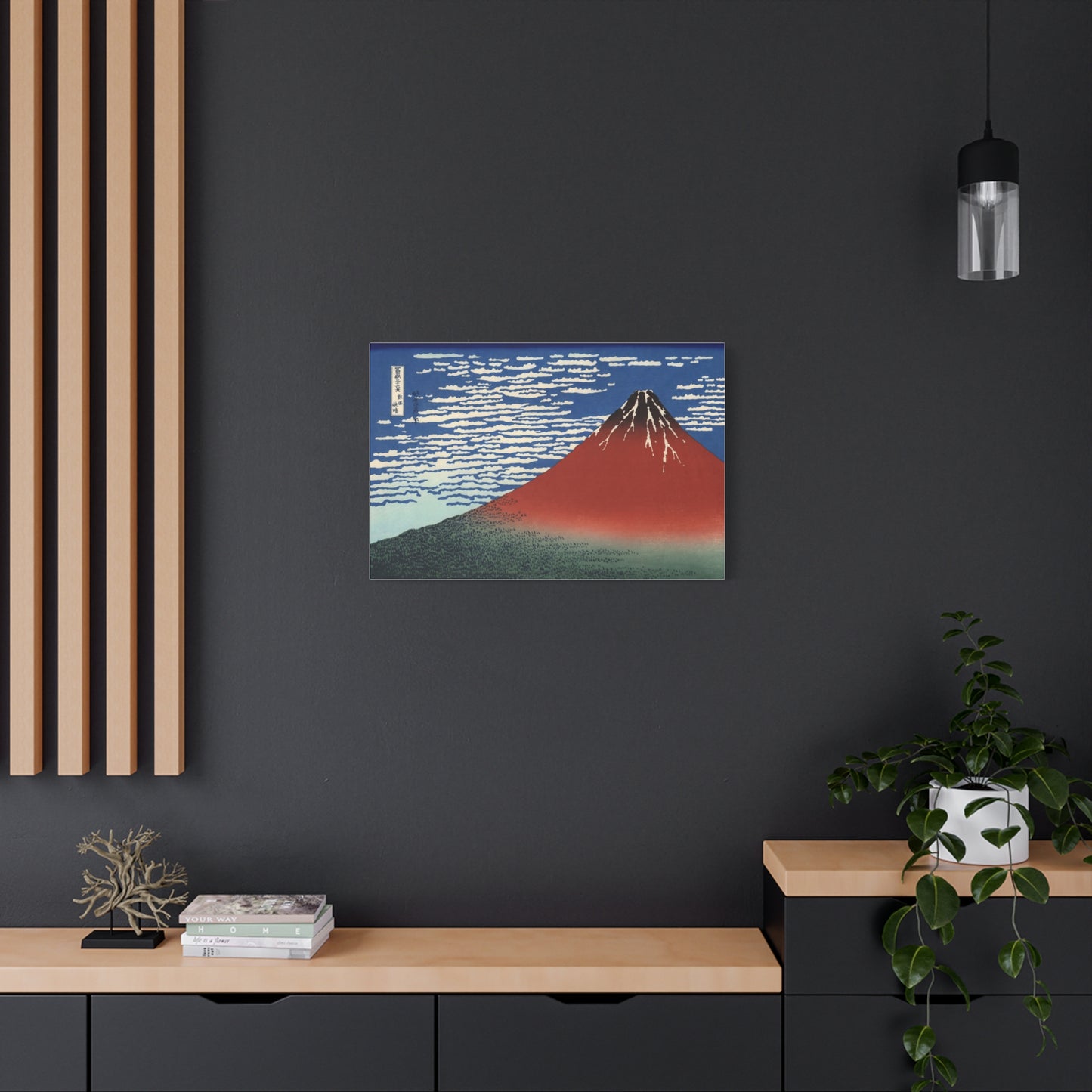 "Red Fuji" by Katsushika Hokusai -- Matte Canvas, Stretched, 1.25"