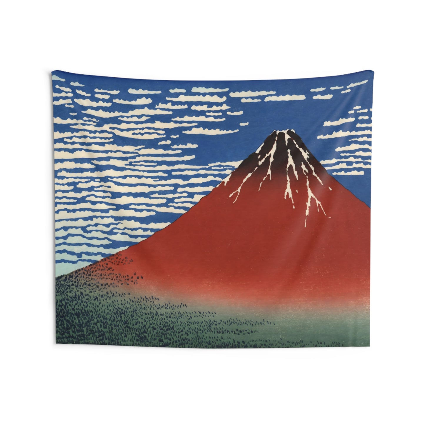 Detail of "Red Fuji" by Katsushika Hokusai -- Indoor Wall Tapestry