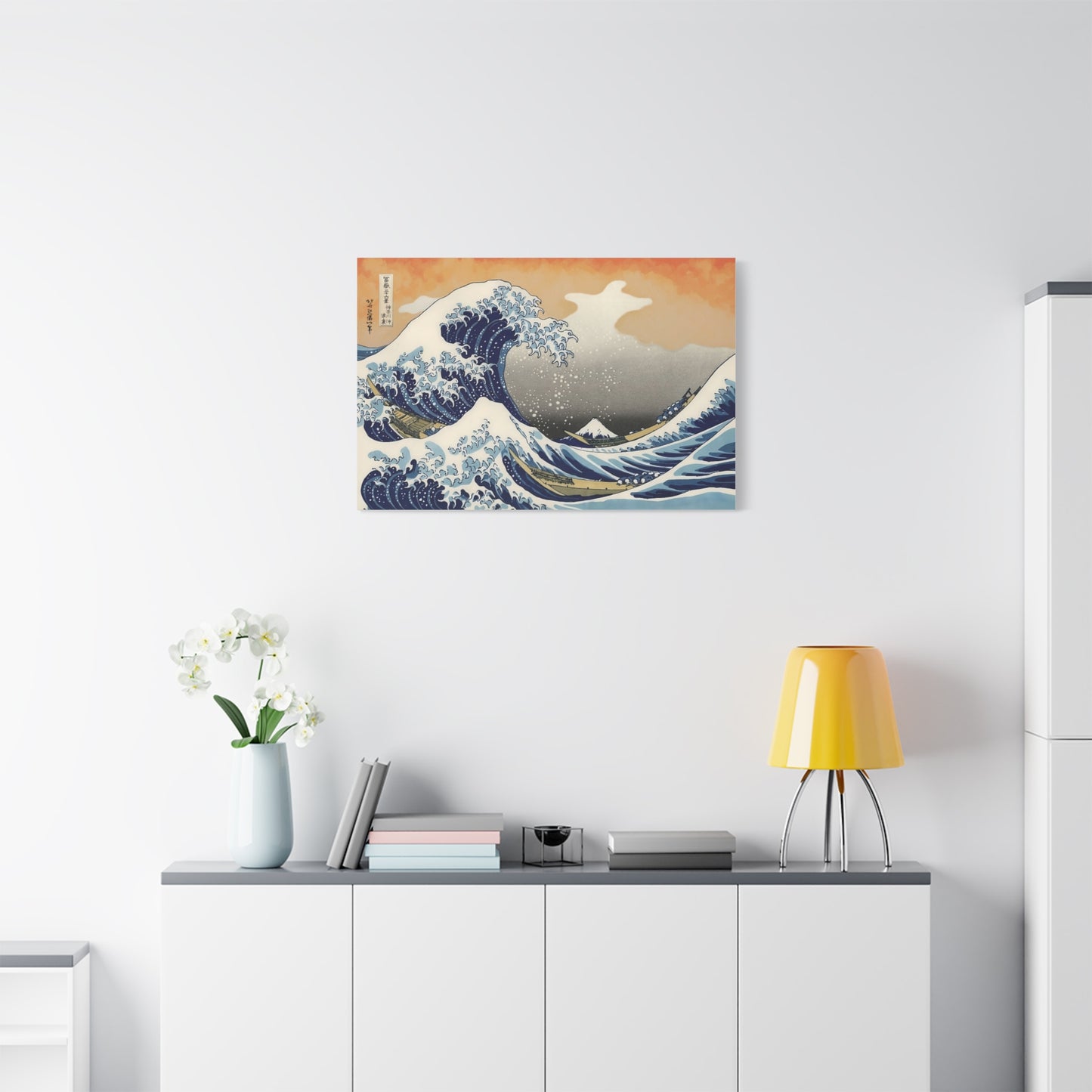 "The Great Wave Off Kanagawa" by Katsushika Hokusai -- Matte Canvas, Stretched, 1.25"