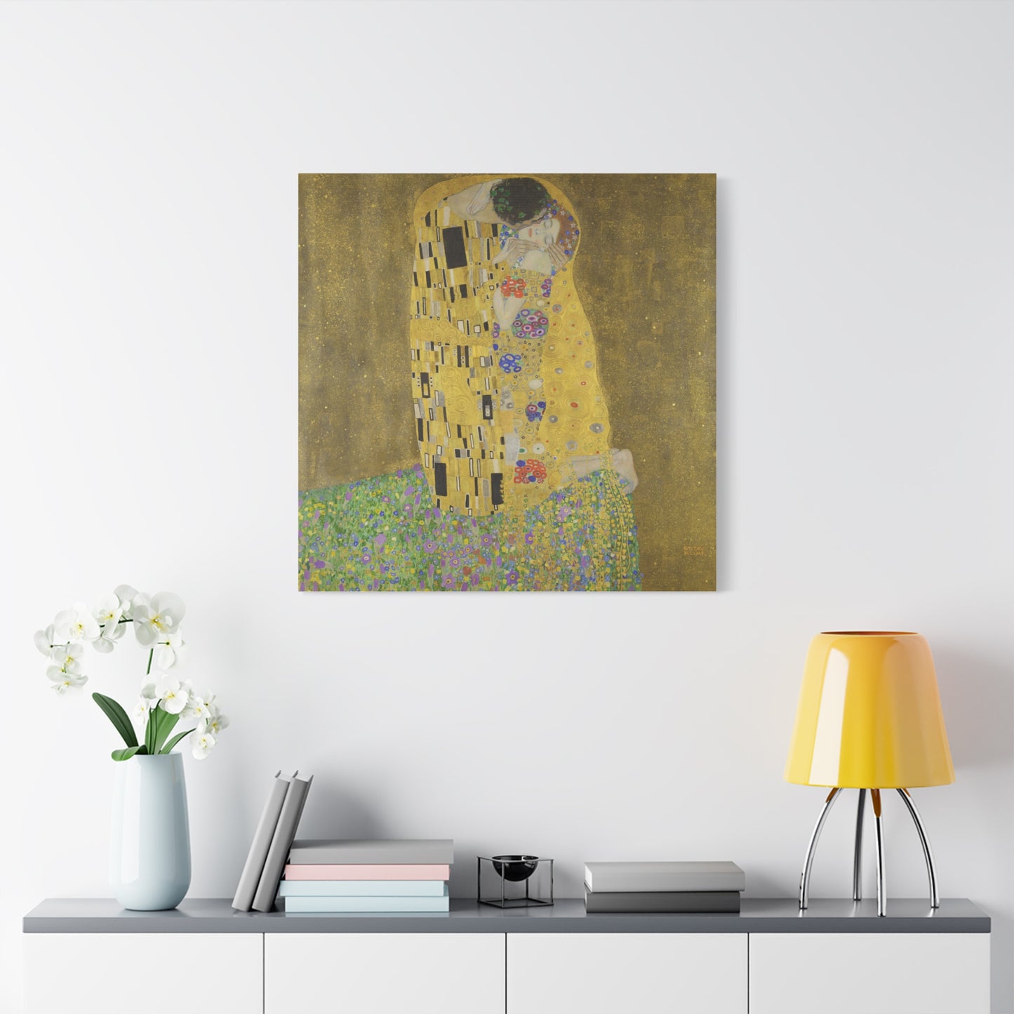 "The Kiss" by Gustav Klimt -- Matte Canvas, Stretched, 1.25"