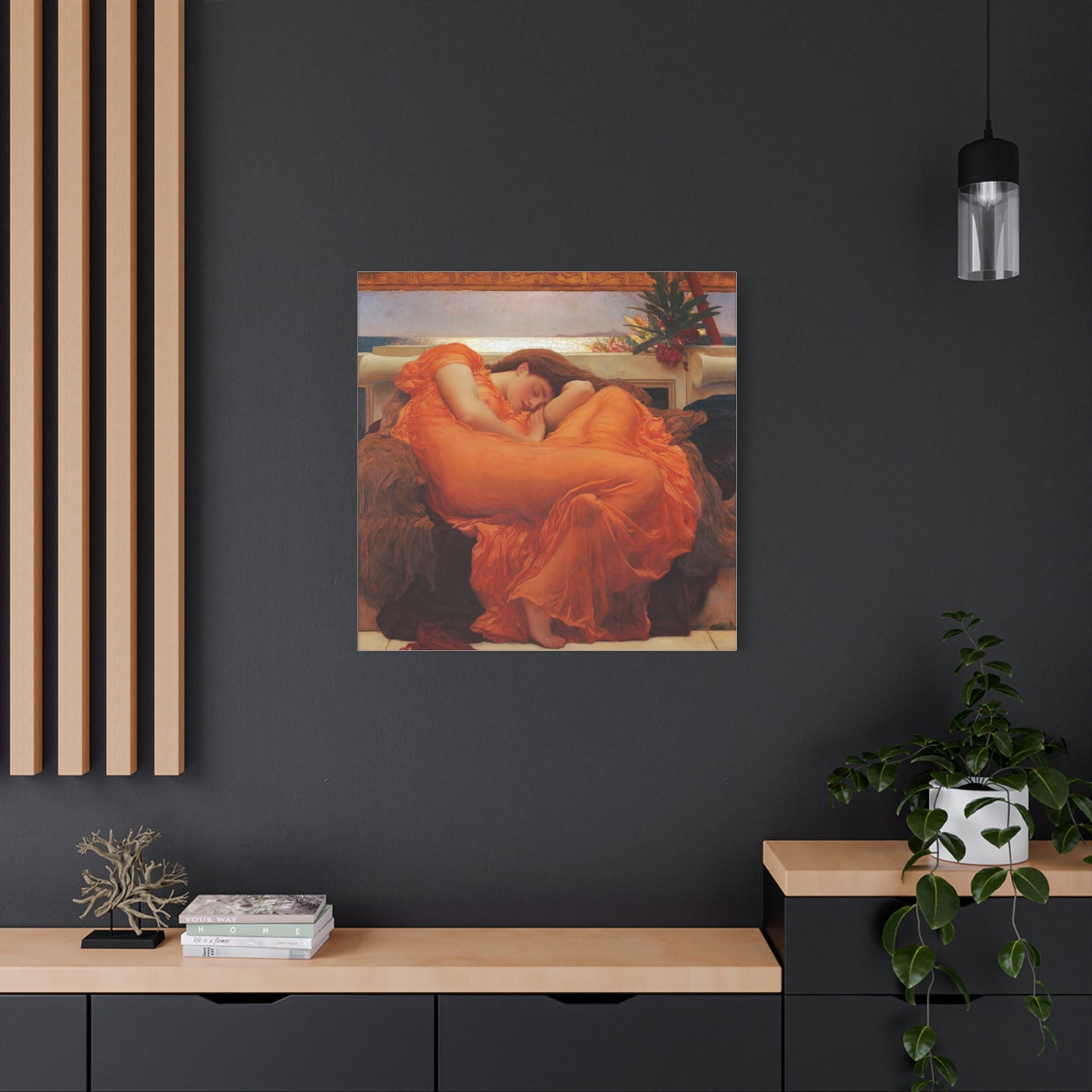 "Flaming June" by Frederic Leighton -- Matte Canvas, Stretched, 1.25"