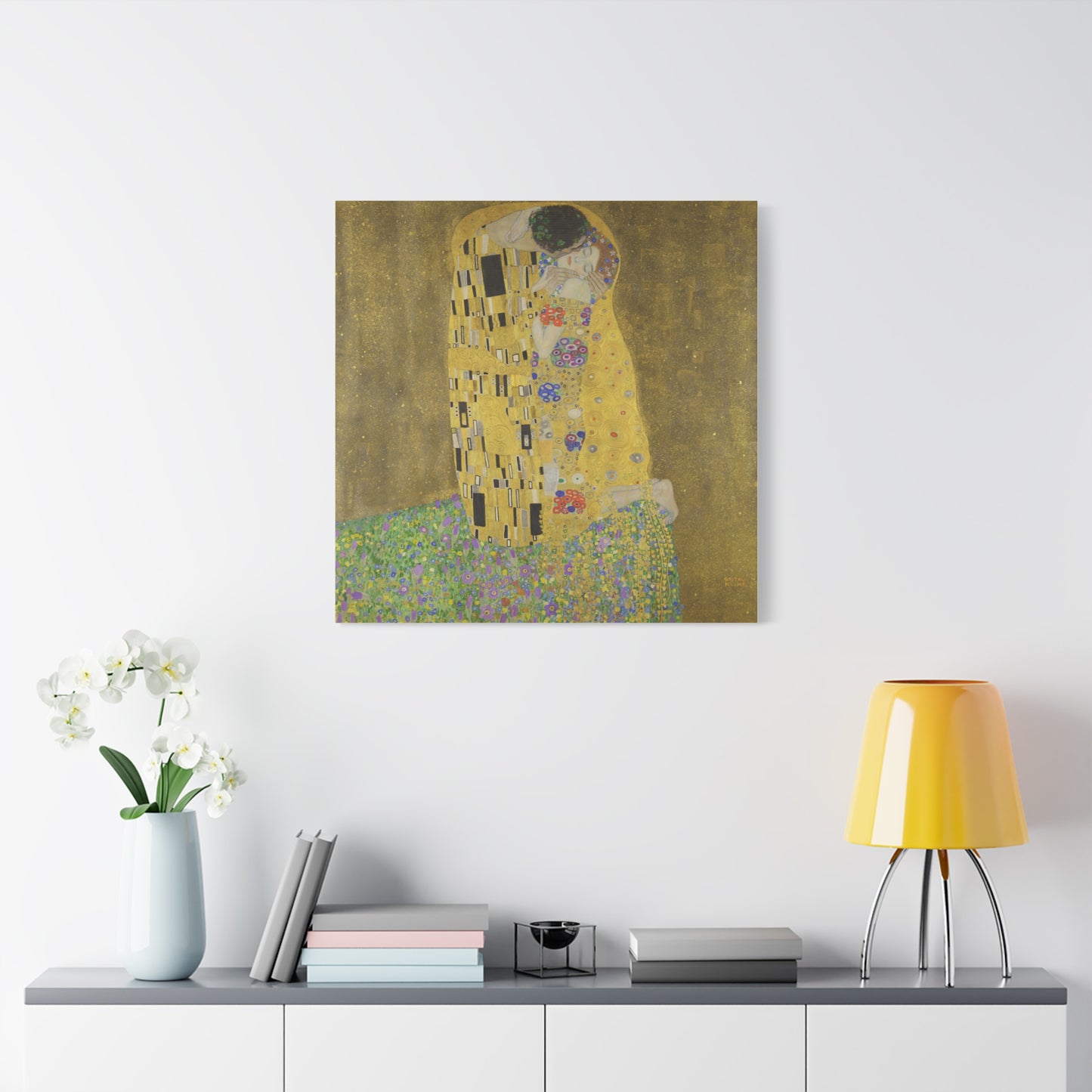 "The Kiss" by Gustav Klimt -- Matte Canvas, Stretched, 1.25"