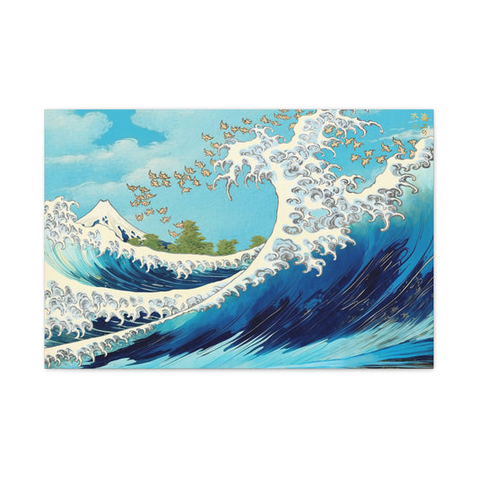 "Fuji at Sea" by Katsushika Hokusai -- Matte Canvas, Stretched, 1.25"