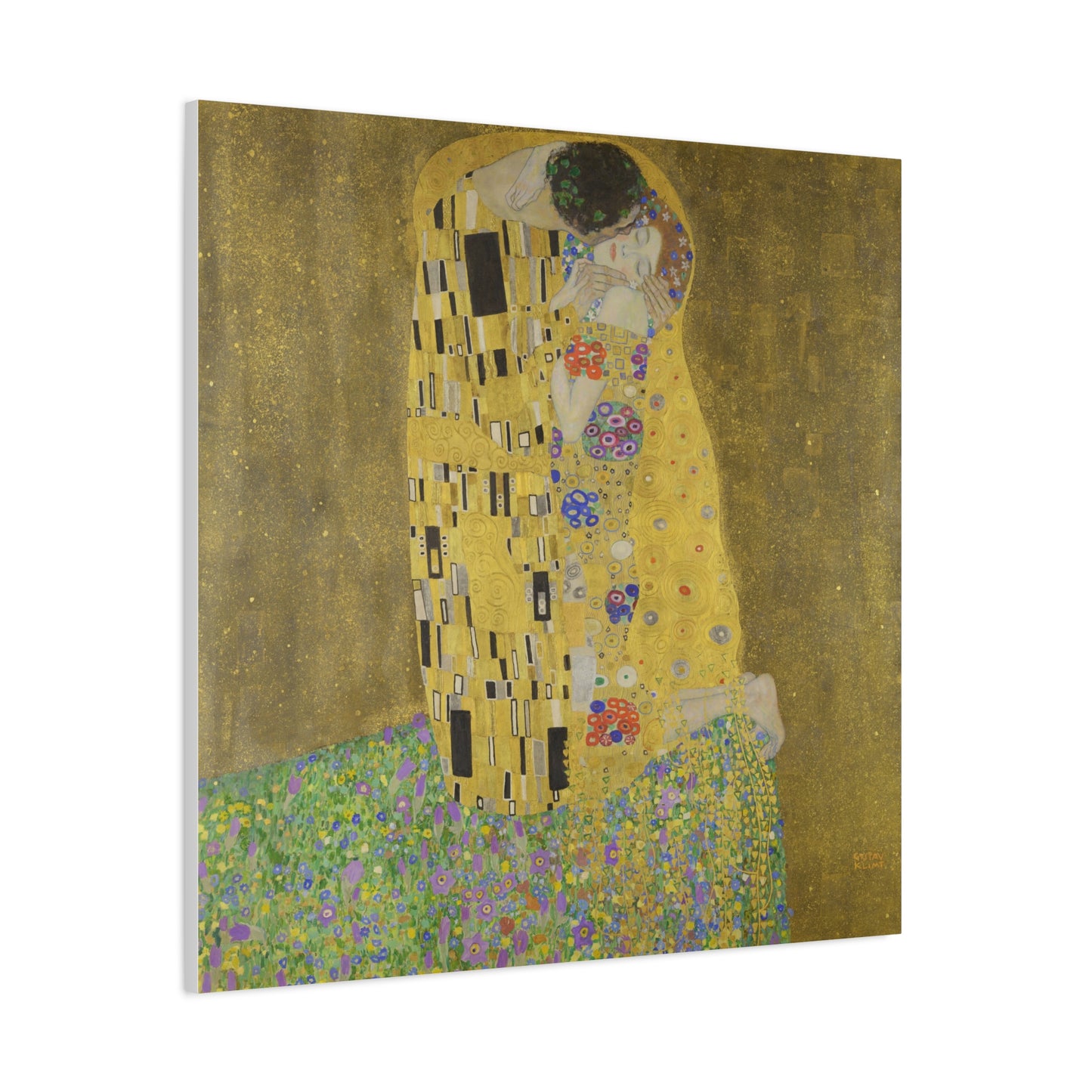 "The Kiss" by Gustav Klimt -- Matte Canvas, Stretched, 1.25"