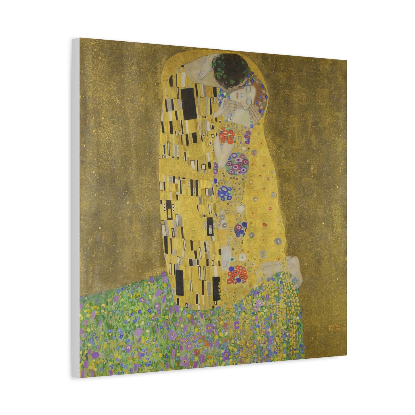 "The Kiss" by Gustav Klimt -- Matte Canvas, Stretched, 1.25"