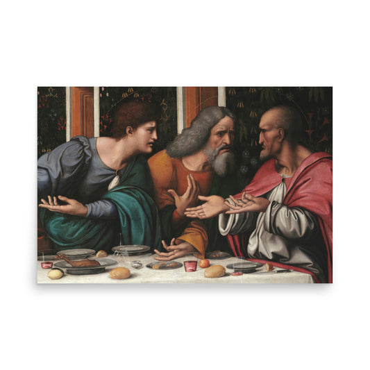 Saint Matthew, Saint Thaddeus, and Saint Simon: Detail from "The Last Supper," by Giampietrino & Boltraffio -- Museum-quality Poster